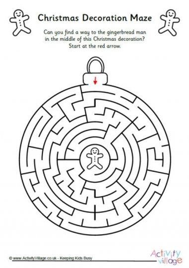 Christian christmas maze for kids